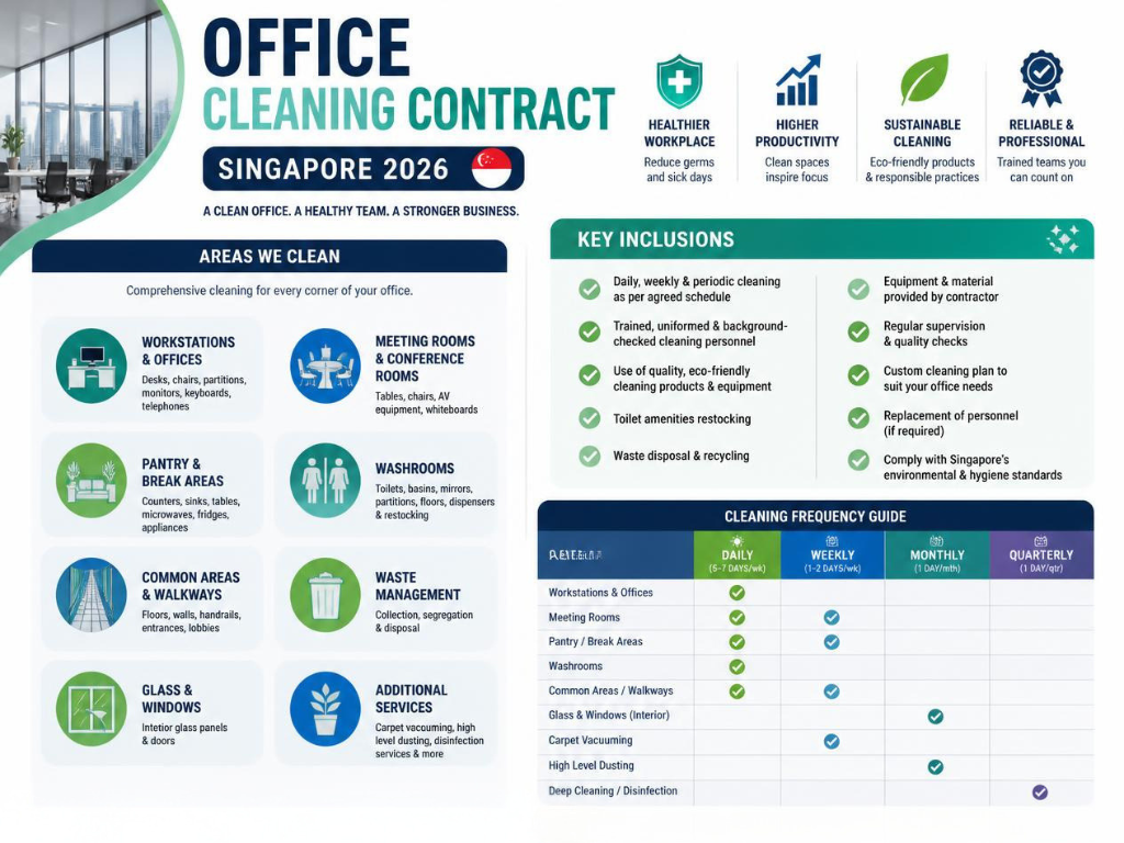Office Cleaning Contract Singapore: What's Included in 2026