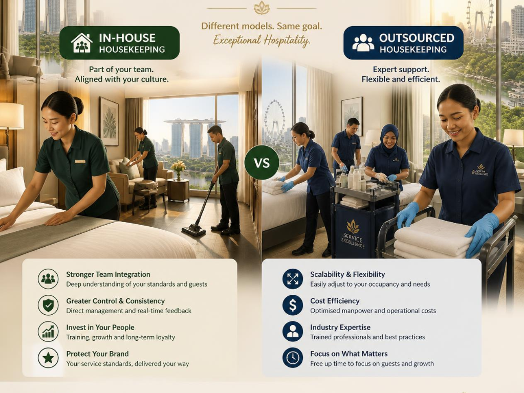In-House vs Outsourced Hotel Housekeeping in Singapore