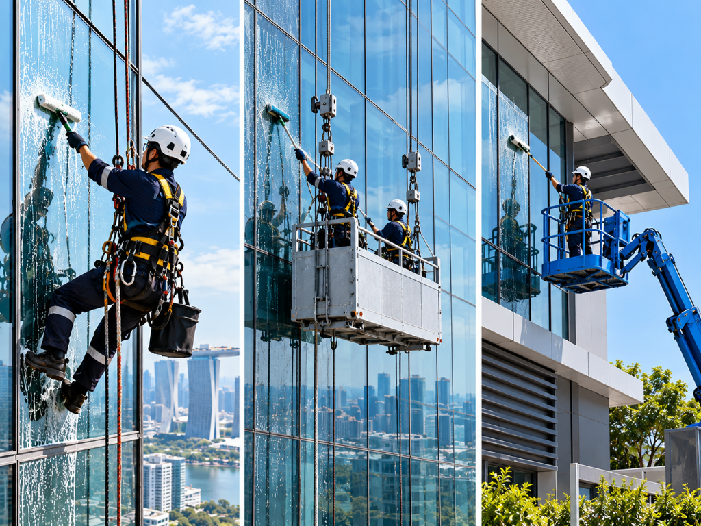 Glass Facade Cleaning Singapore: Method by Surface (2026)